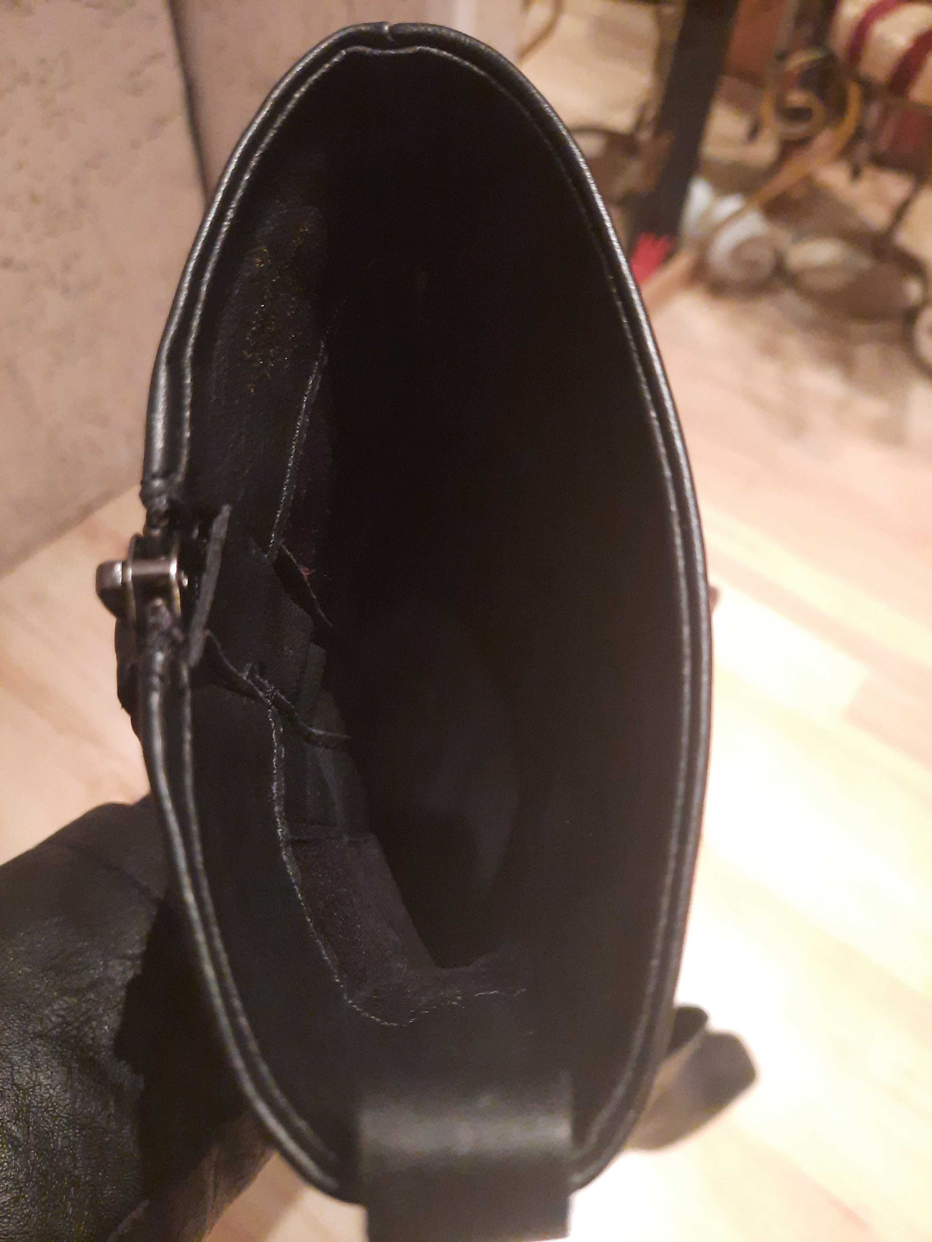 Buty botki  damskie  skórzane  Kurt Geiger  czarne 38