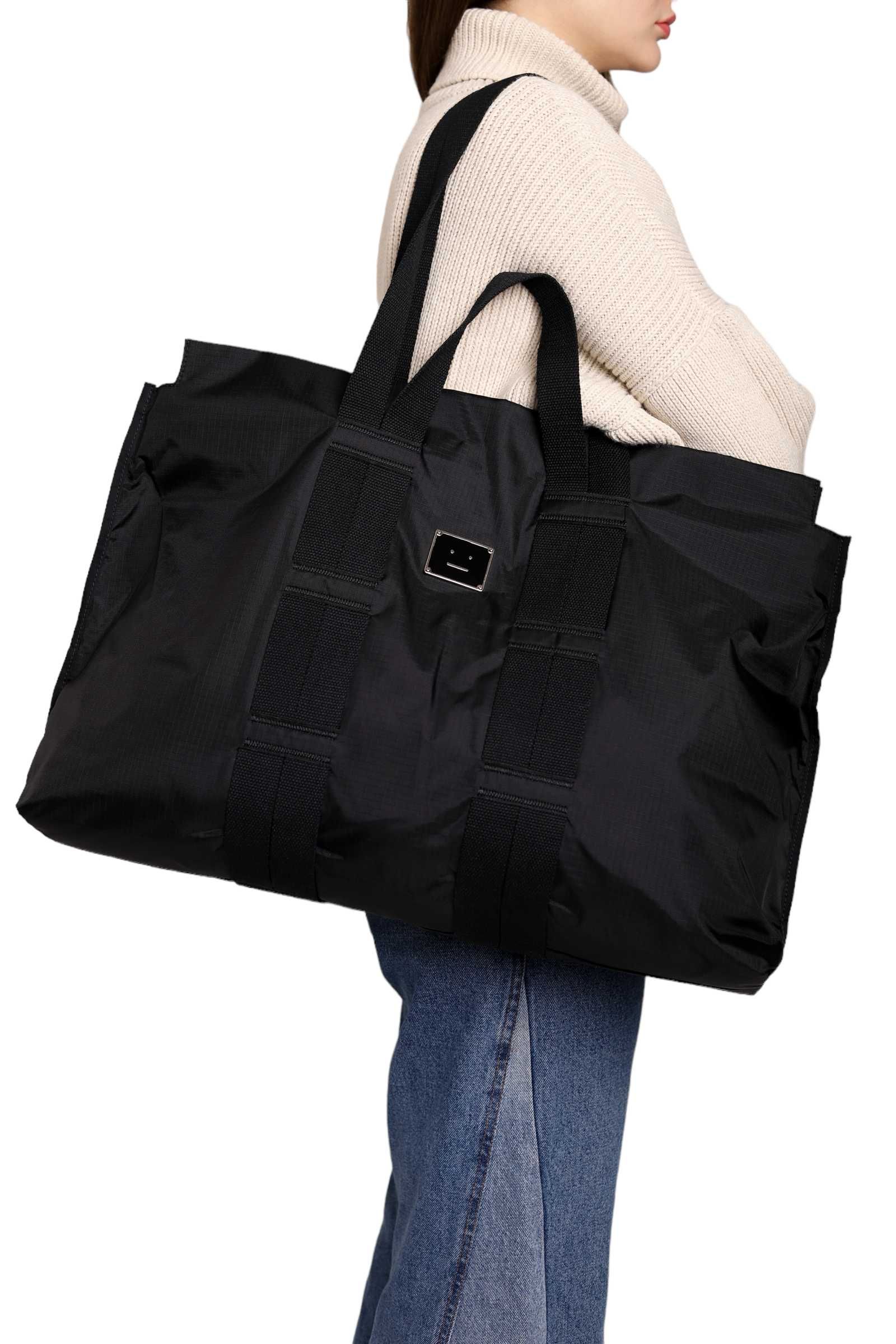 Сумка Acne Studios Arvid Plaque Face Tote Bag Black