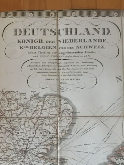 Atlas F.M. Diez - Niemcy, król.Holandii, Belgii i Szwajcarii z 1850 r.