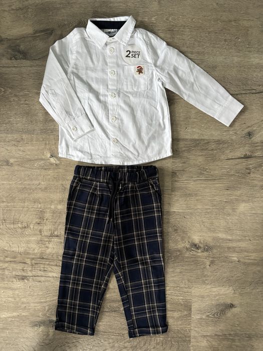 Komplet 80 świąteczny koszula spodnie eleganckie wigilia