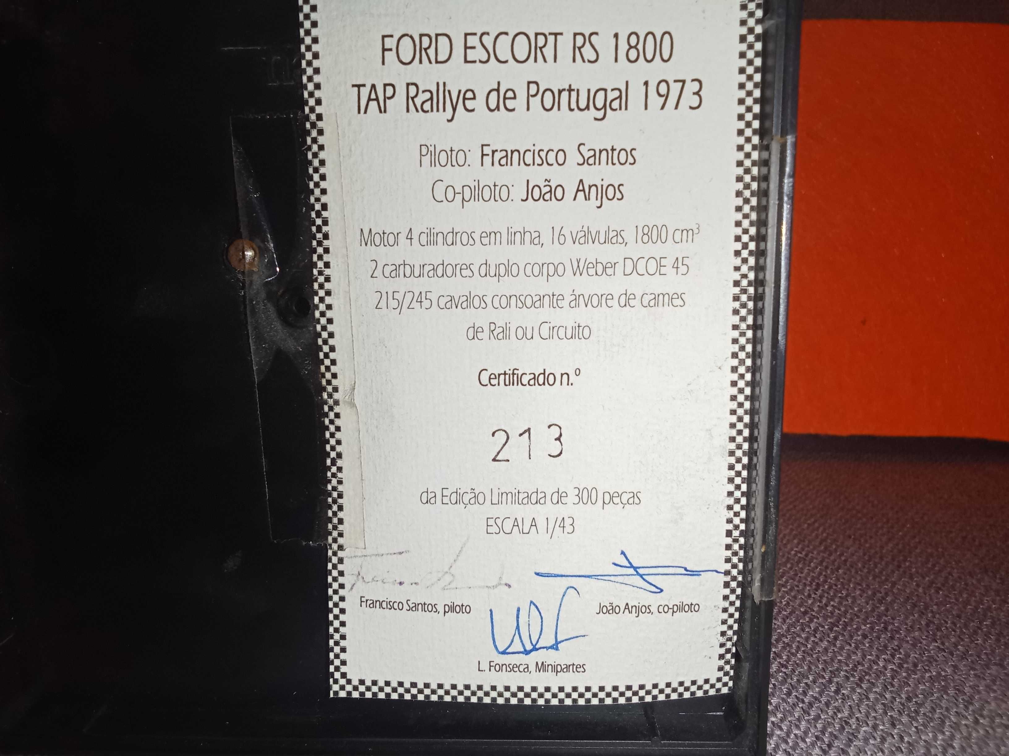Miniatura Troféu Ford Escort Edição Limitada