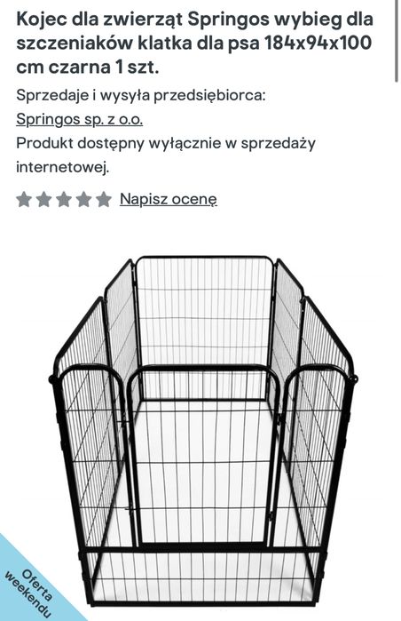 Klatka , wybieg dla szczeniat