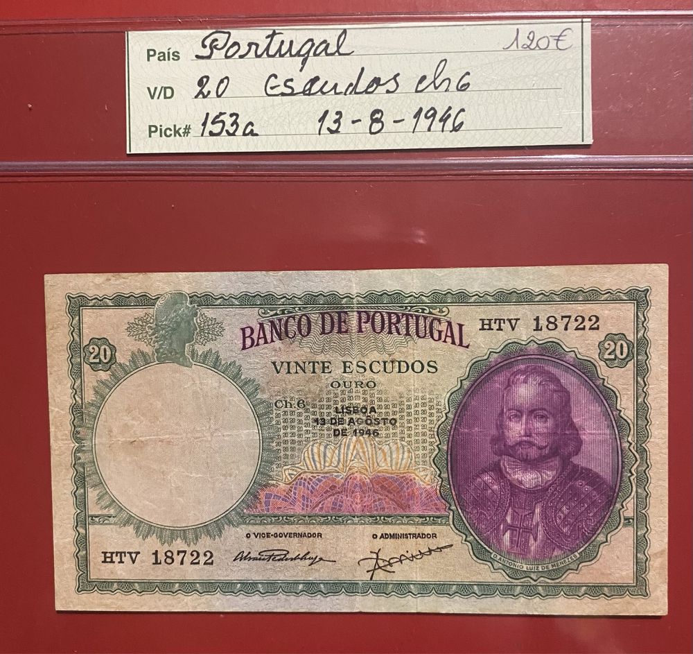 Nota 20$00 Ch. 6 - 13 Agosto 1946