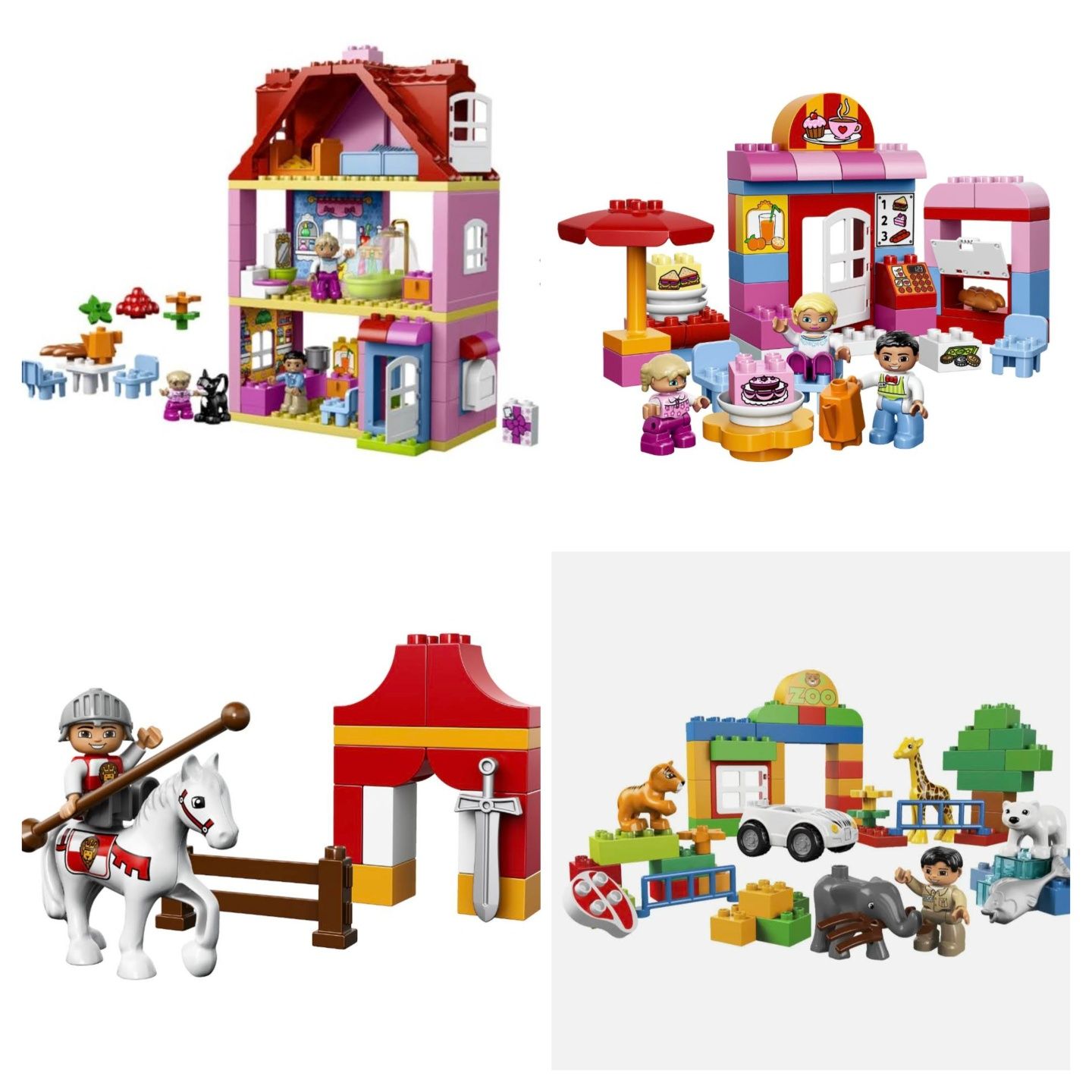 Lego Duplo Будинок 10505, Кафе 10587, Зоопарк 6136, Лицар 10568