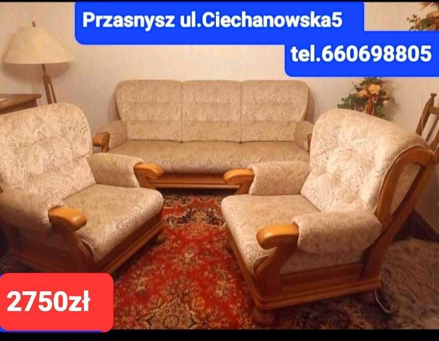 zestaw mebli wypoczynkowych 3+1+1 miękki welur