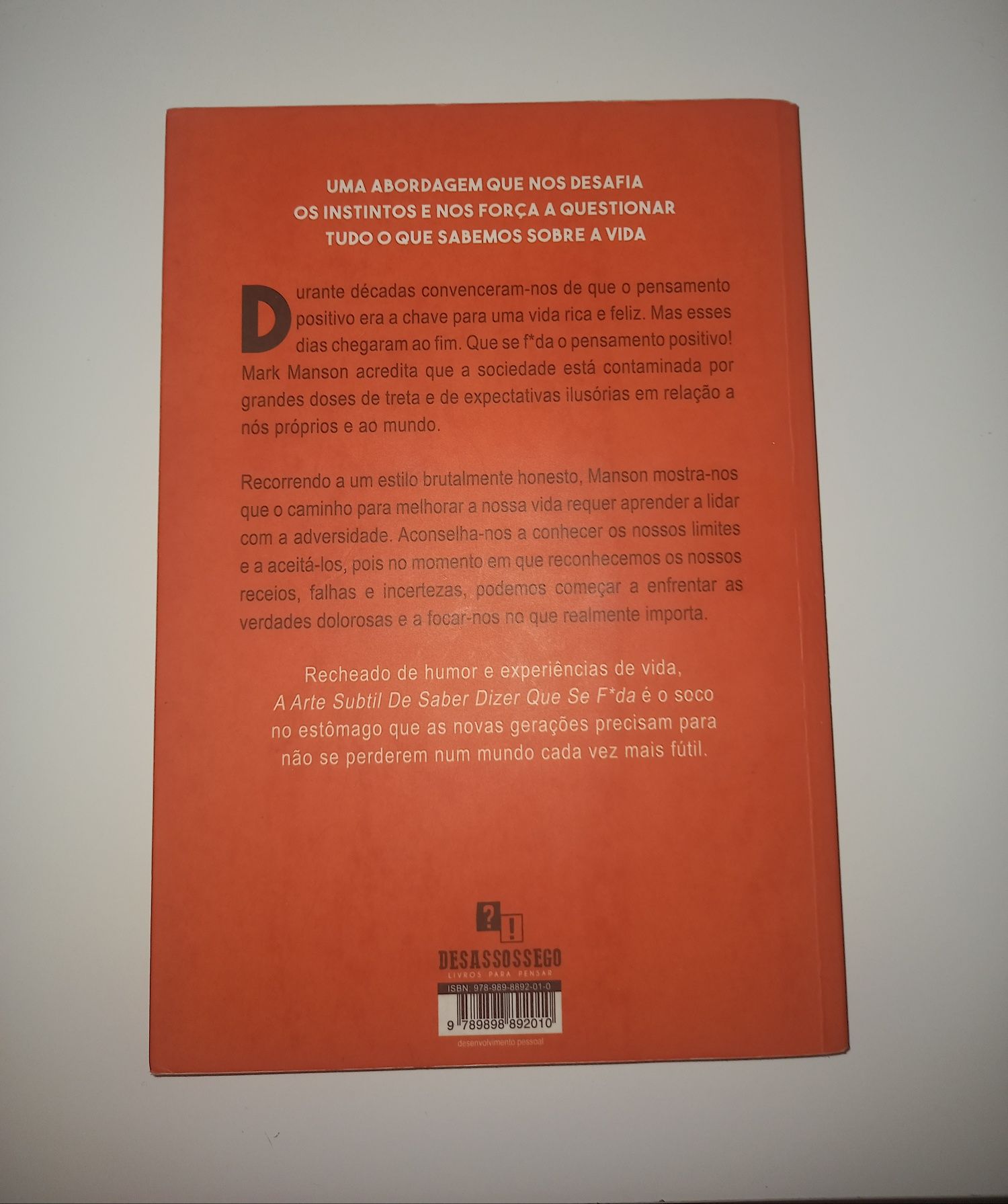 Livro “A Arte Subtil de Saber Dizer Que Se F*da”