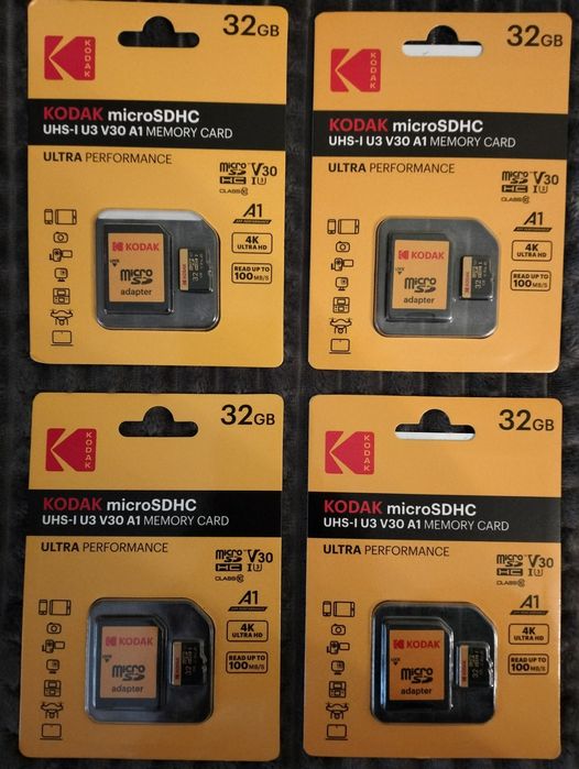 Карта пам'яті Kodak microSDHC Ultra 32GB Class 10 UHS-1 U3 V30 A1