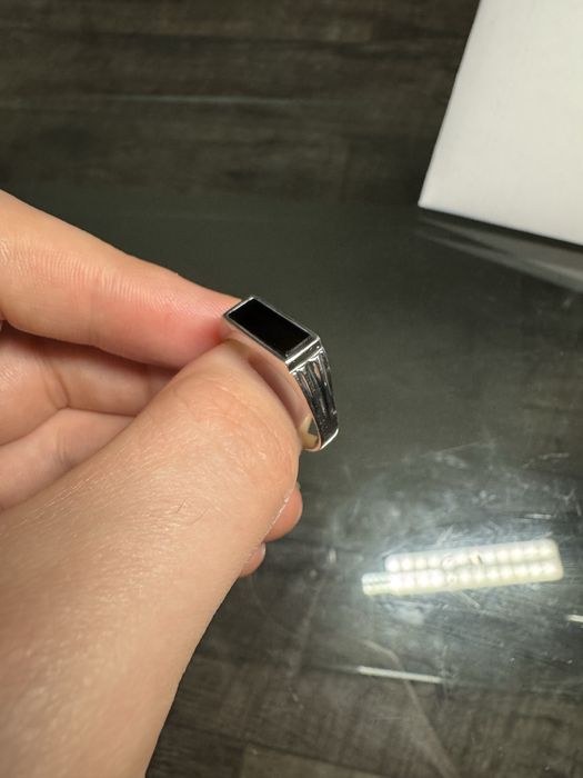 Чоловічий перстень з оніксом 925