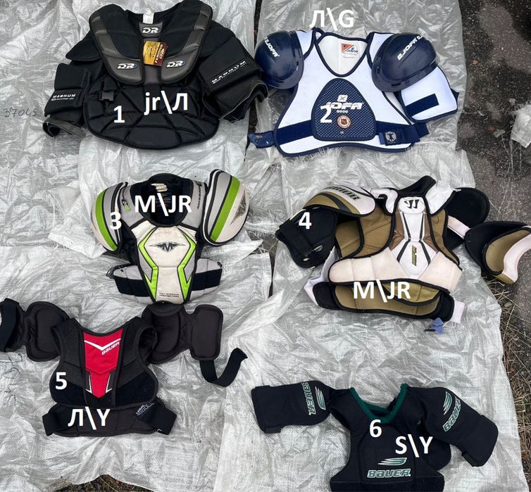 Хоккейная форма щитки шорты джерси краги шлемы сумки гетры