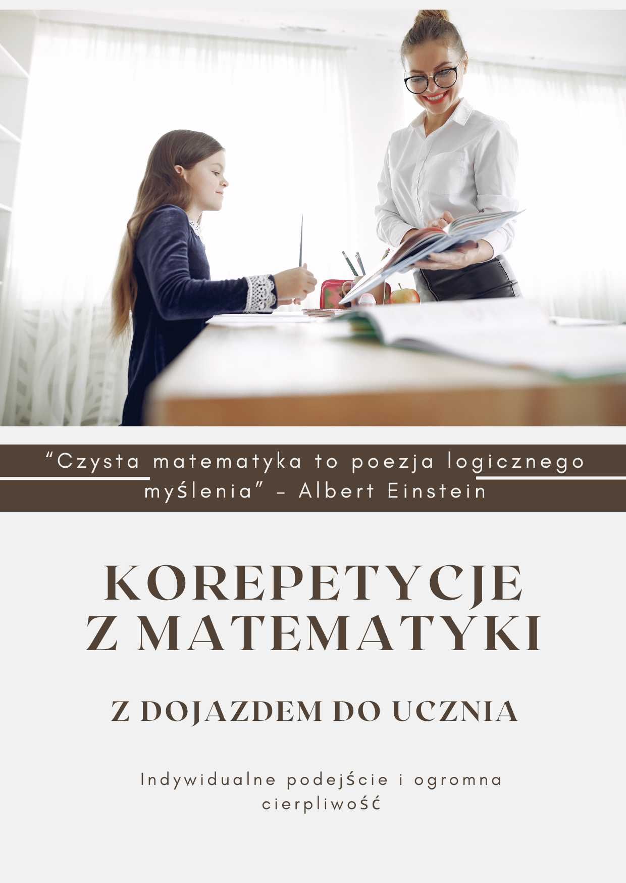 Korepetycje z matematyki -ogromna cierpliwość i indywidualne podejście