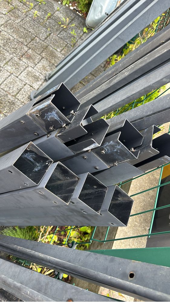 Profile malowane z rozebrana pergola 2 mm grubosc, 6x2cm 10x10cm 2x2