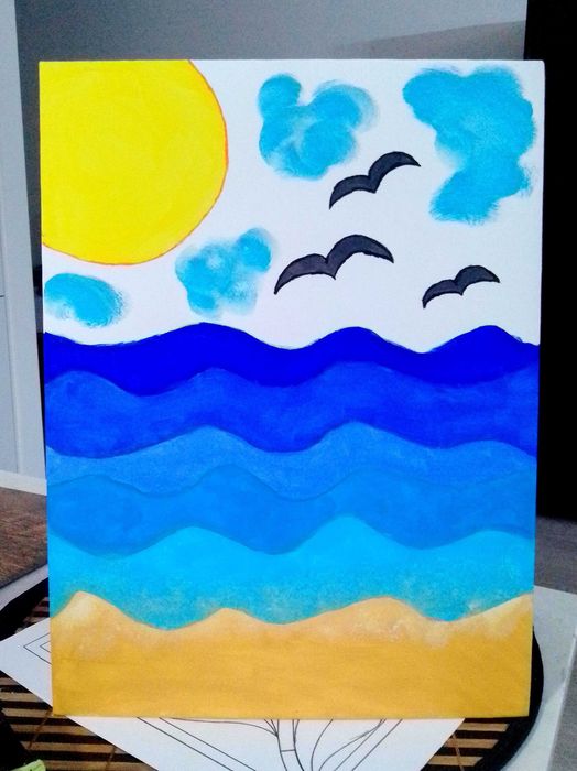 Quadros pintados de tintas acrílicas todos à mão