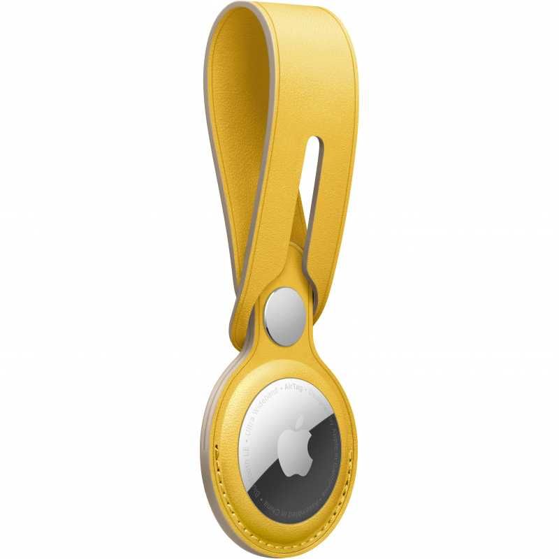 Etui skórzane z pętelką do Apple AirTag, Meyer Lemon