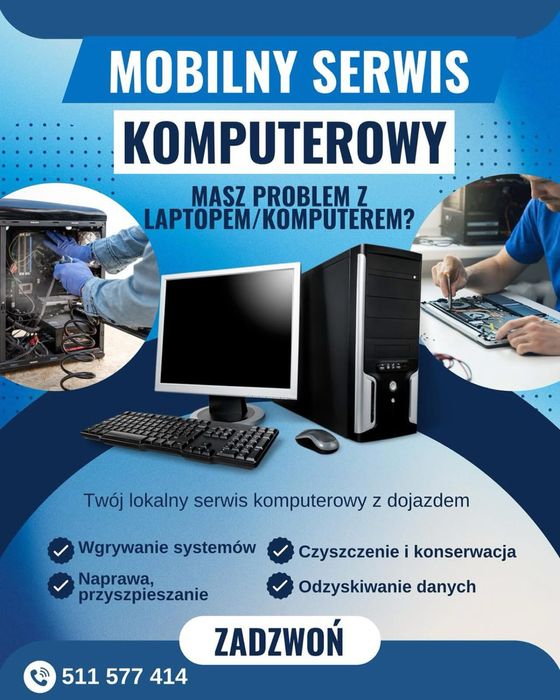 Serwis komputerowy, naprawa laptopów, naprawa telefonów, serwis konsol