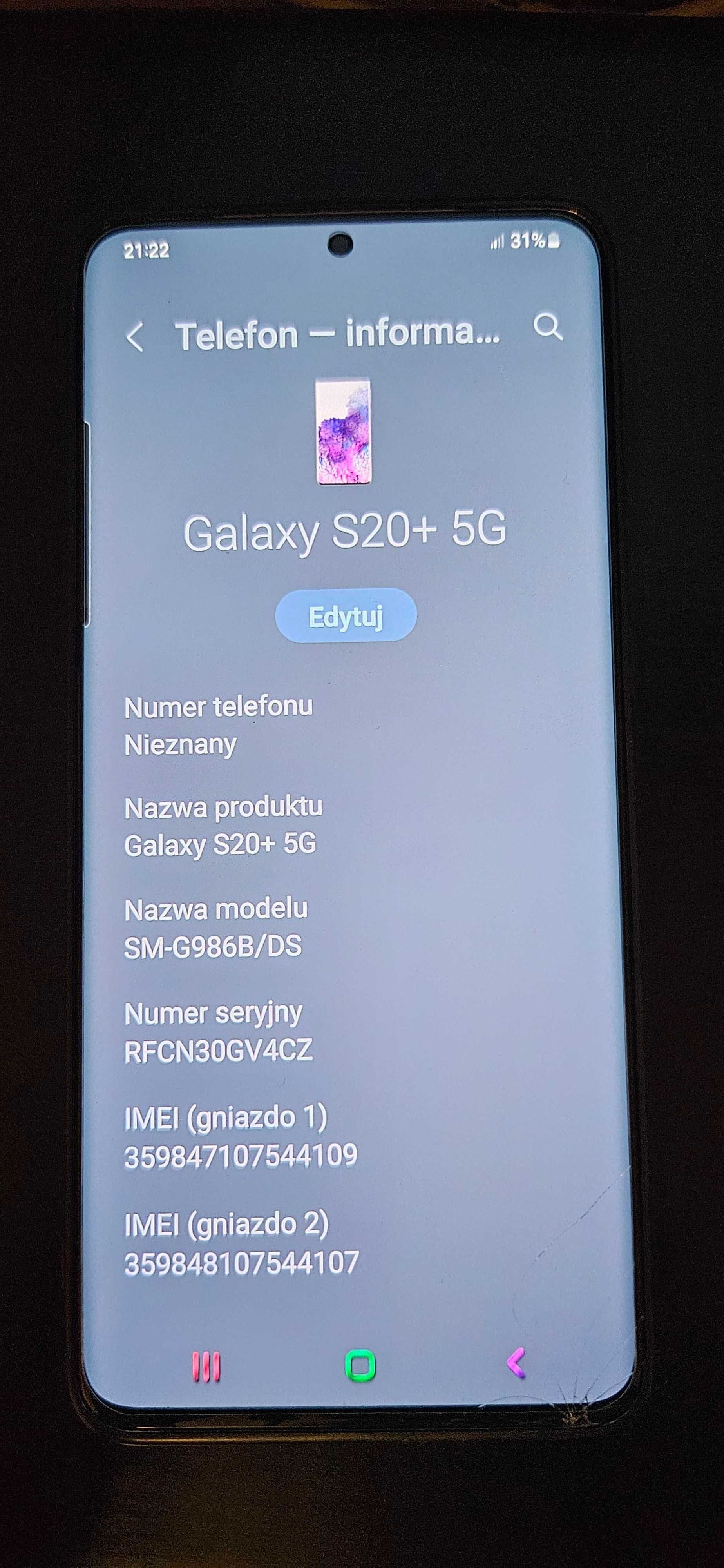 Samsung Galaxy S 20 plus 5G