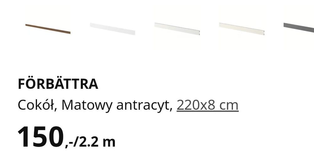 Listwa maskująca Ikea 2 szt. Nowa