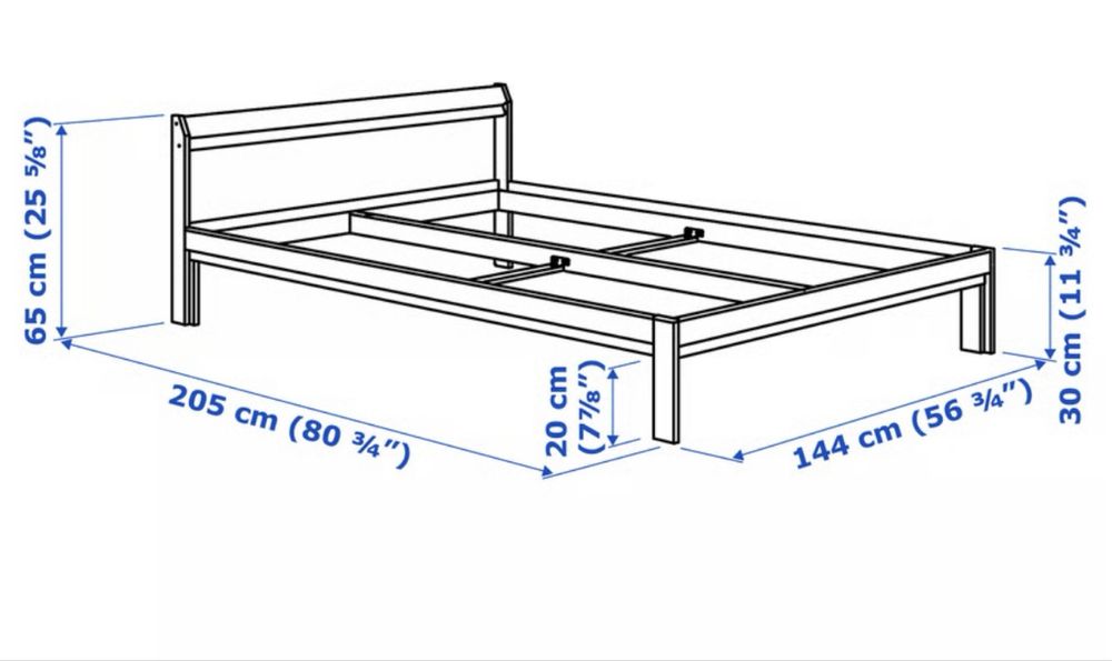Rama łóżka Neiden sosna dno łóżka stelaż ikea 140x200
