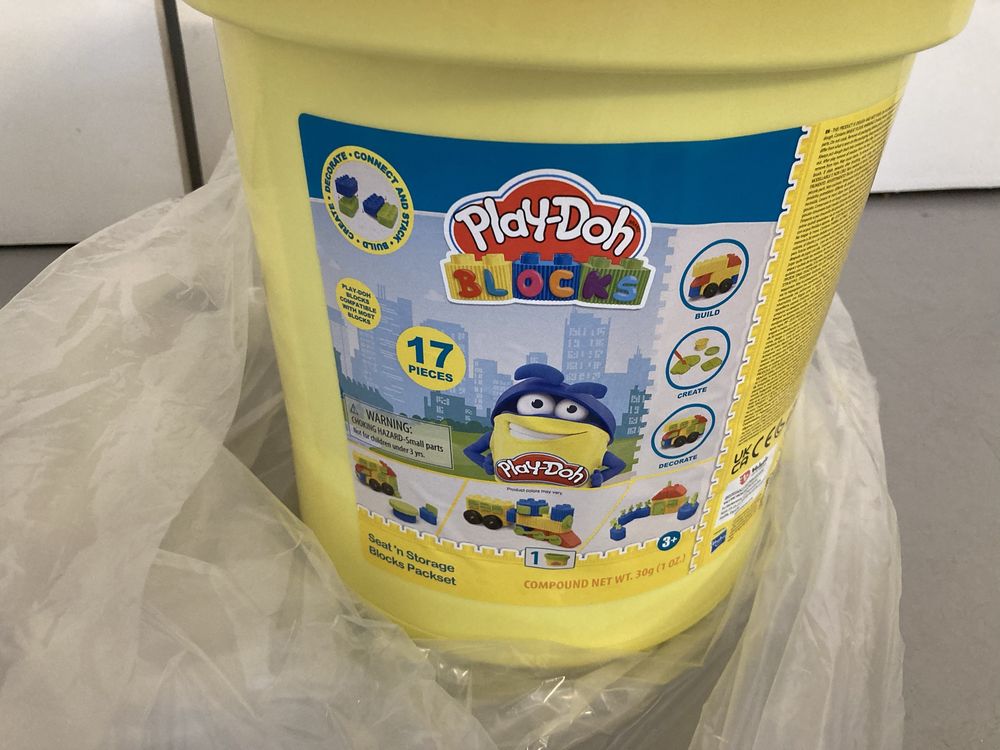 Banco Play-Doh blocks organizador brinquedos com compartimentos novo