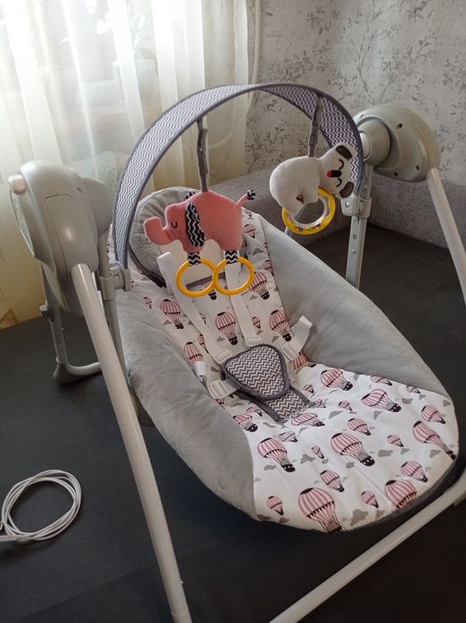 Крісло-гойдалка kinderkraft flo pink