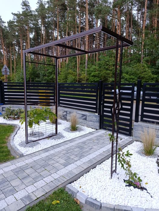 Pergola Ogrodowa Metalowa z oświetleniem LED