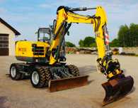 Wacker Neuson EW 100 / ROTOTILT / 4 Łyżki + Widły / Plug + Podpory / Sprowadzona / Koparka Kołowa  Stan bardzo dobry, Maszyna sprowadzona, rototilt
