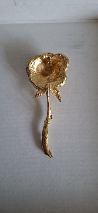 Винтажная Шикарная Брошь Роза! Германия!