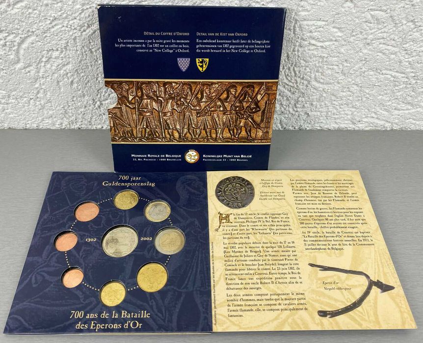 Set Conjunto Euro - Bélgica 2002 BNC 1ct até 2 euro