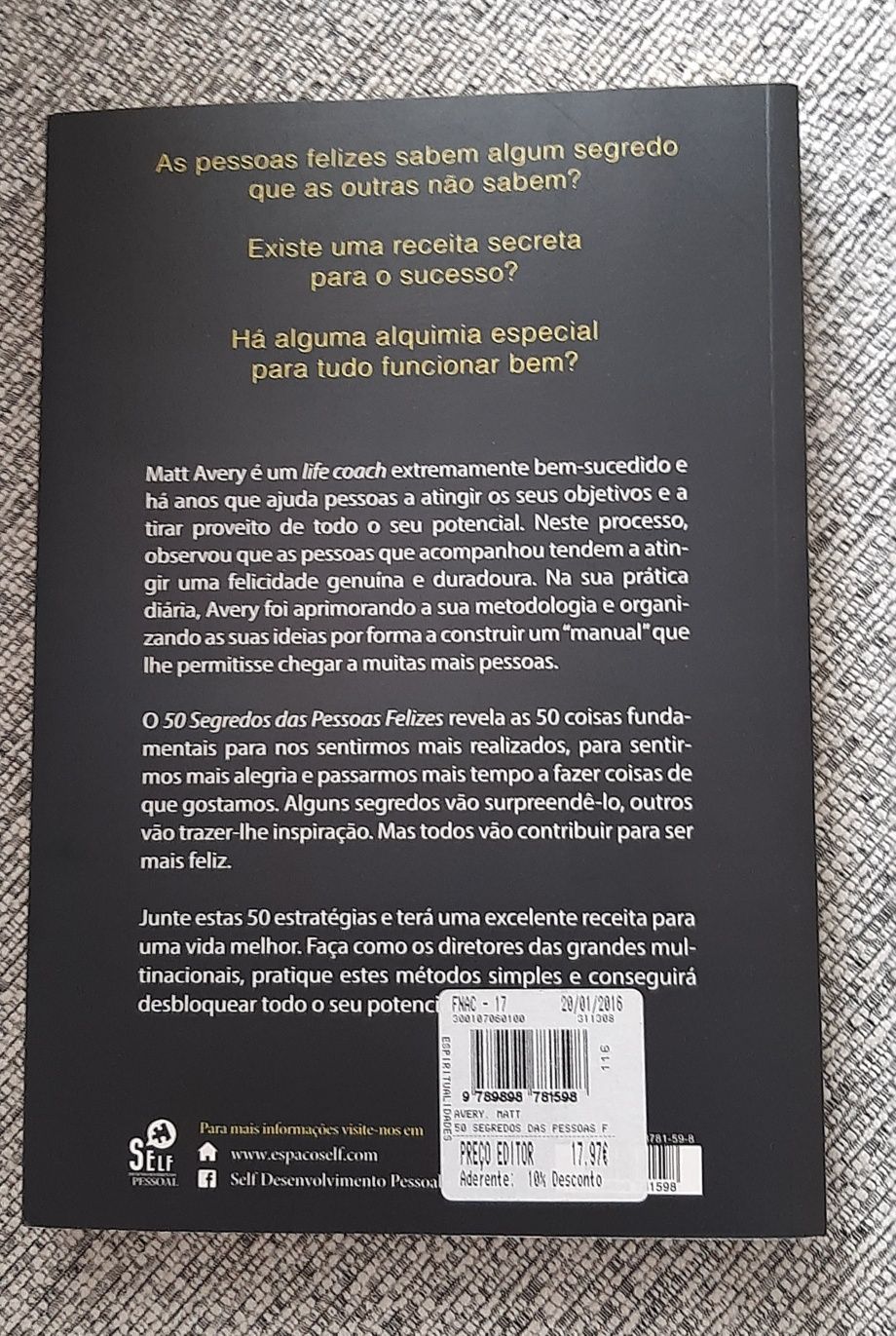 "50 segredos das pessoas felizes" portes incluídos