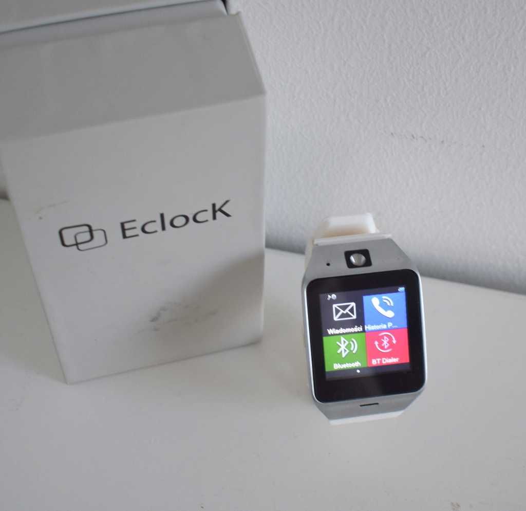 Eclock biały smartwatch zegarek