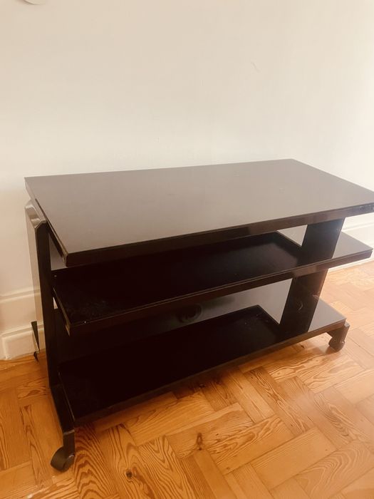 Móvel Hi-Fi Sound Organisation – mesa de som em vidro/preto