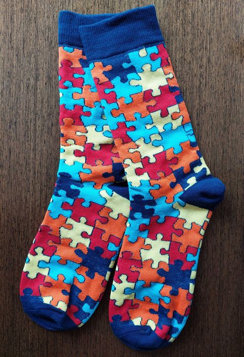 Skarpetki damskie puzzle nowe