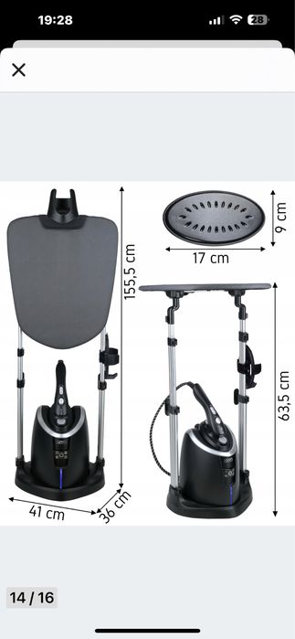 Parownica do ubran Steamer Yoer Zelazko +Deska 2300W +30 minut ciagłej