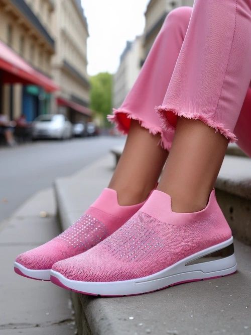 3 KOLORY 36 37 38 sneakersy 39 40 41 tkaninie z cyrkoniami materiałowe