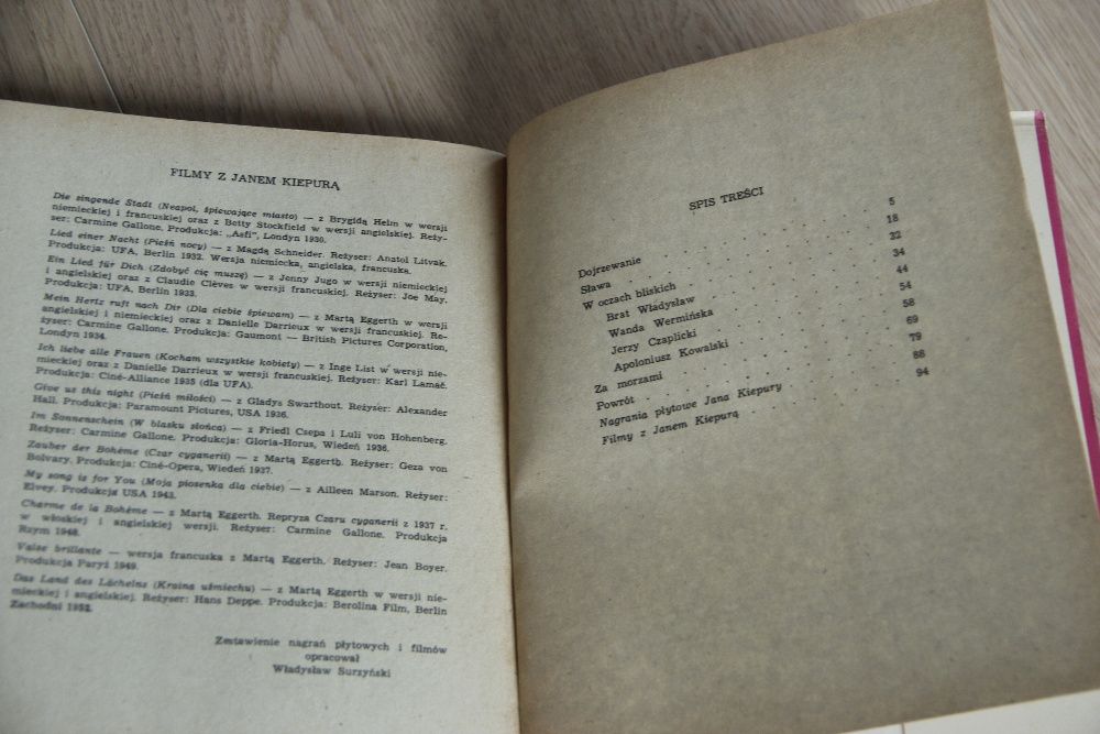 Jerzy Waldorff - Jan Kiepura, książka, biografia o Kiepurze