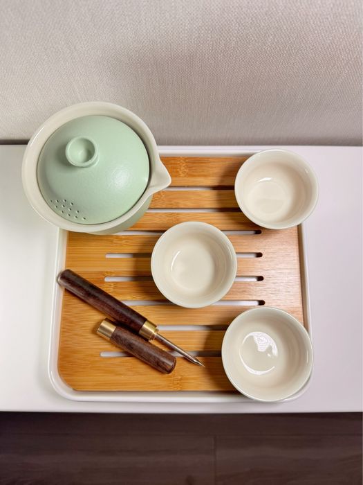 Дорожній чайний набір + чабань + ніж для пуєру