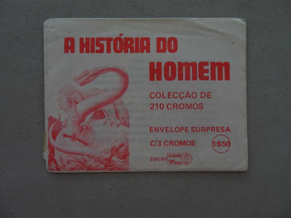 Carteira de cromos fechada - A história do Homem