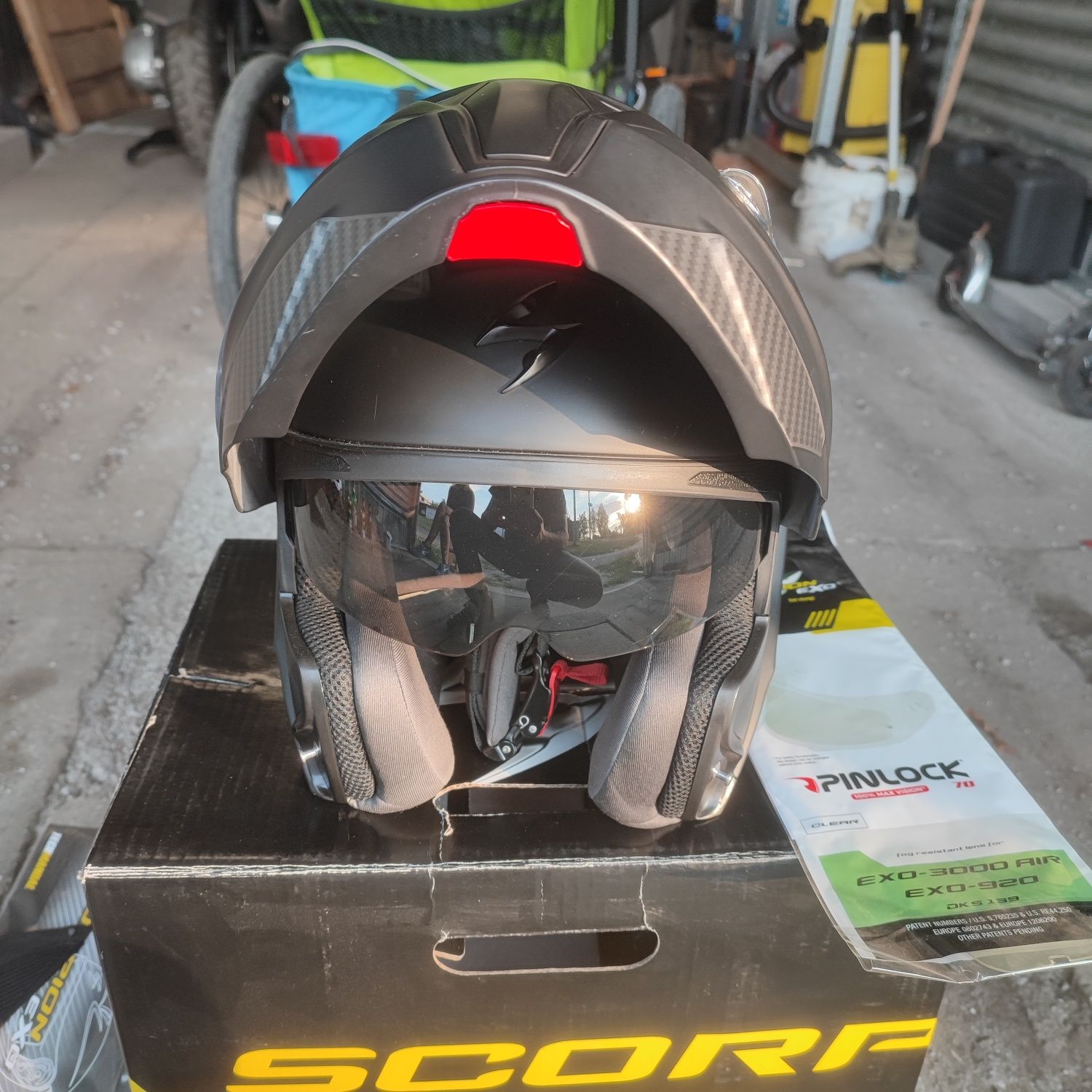 Kask motocyklowy skuter  szczękowy Scorpion EXO-920 M , pinlock