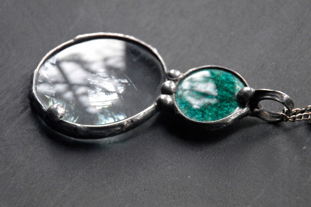 Z morskim akcentem - wisior lupa na łańcuszku