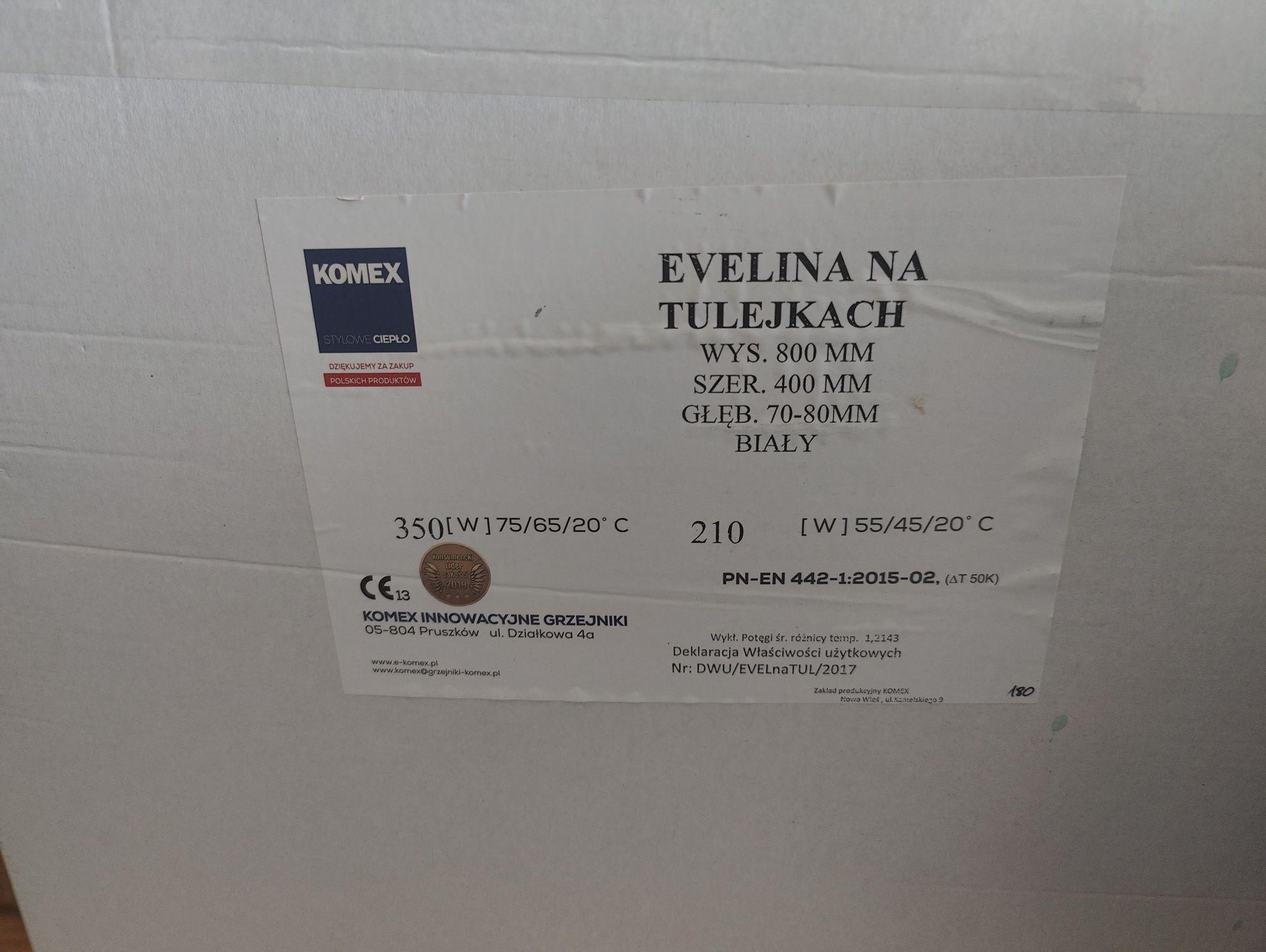 Kaloryfer Evelina na tulejkach 350W