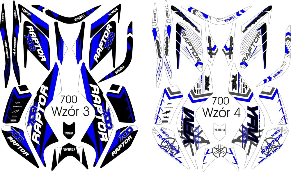 Naklejki Yamaha Raptor 350 700 okleina