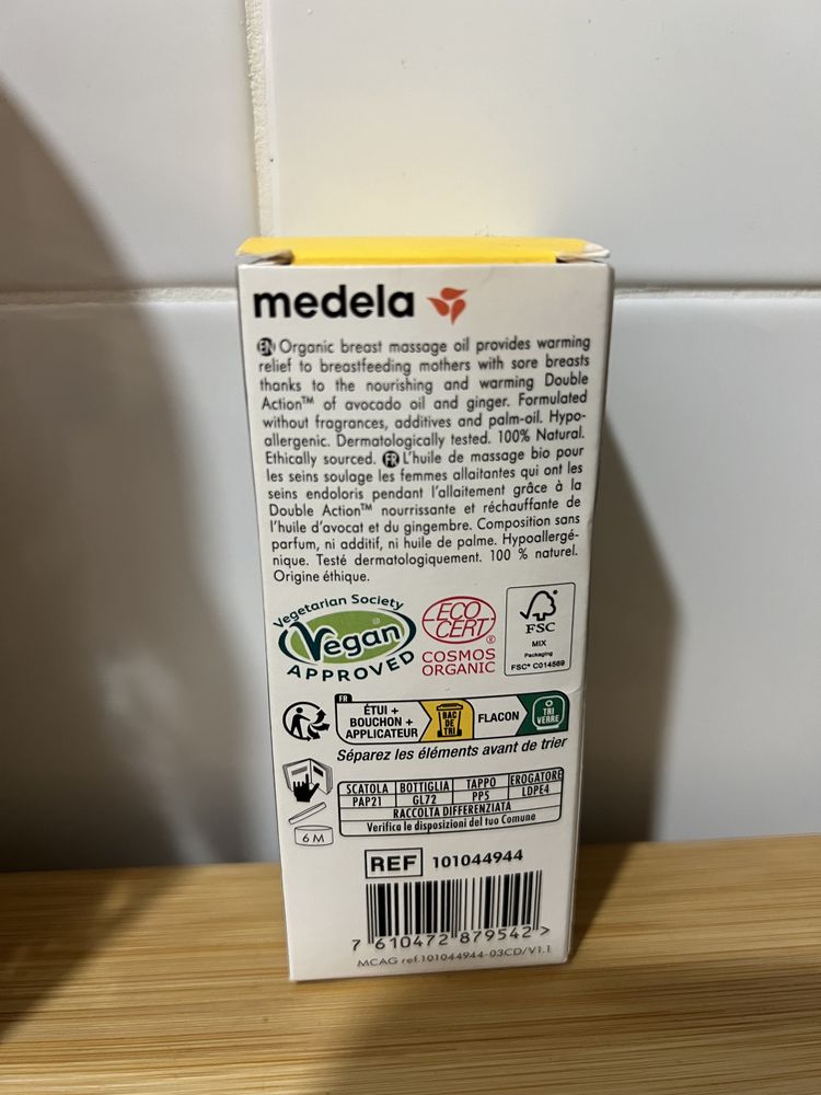 Óleo massagem amamentação da Medela