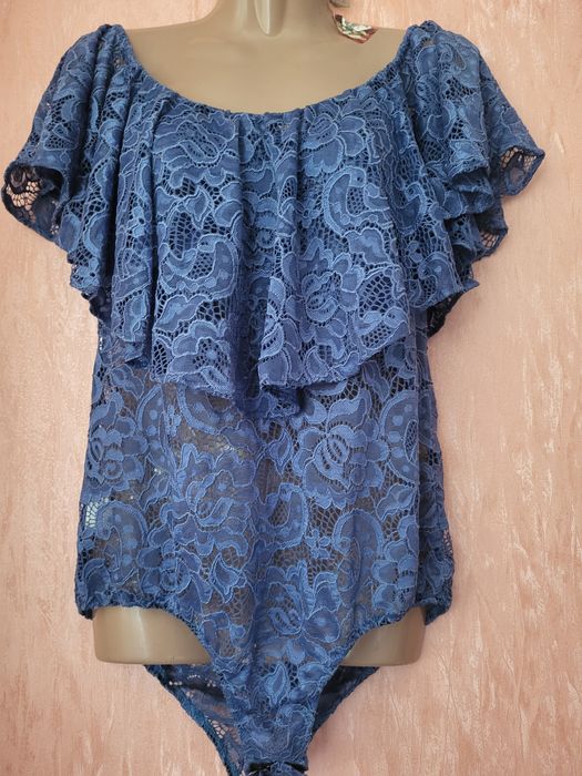 Комбидресс Боди с воланом кружевной XL