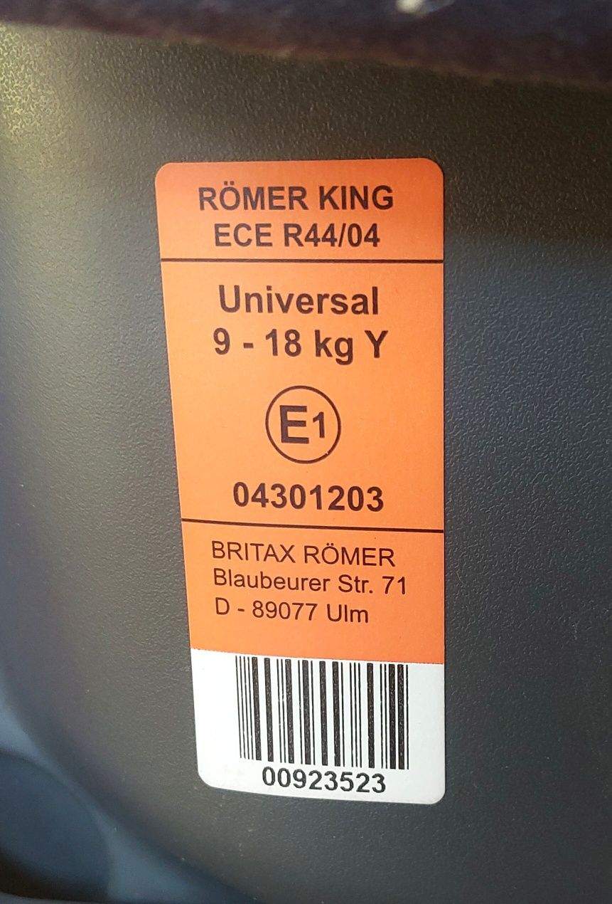 Foteliki BRITAX ROMER KING 9-18kg