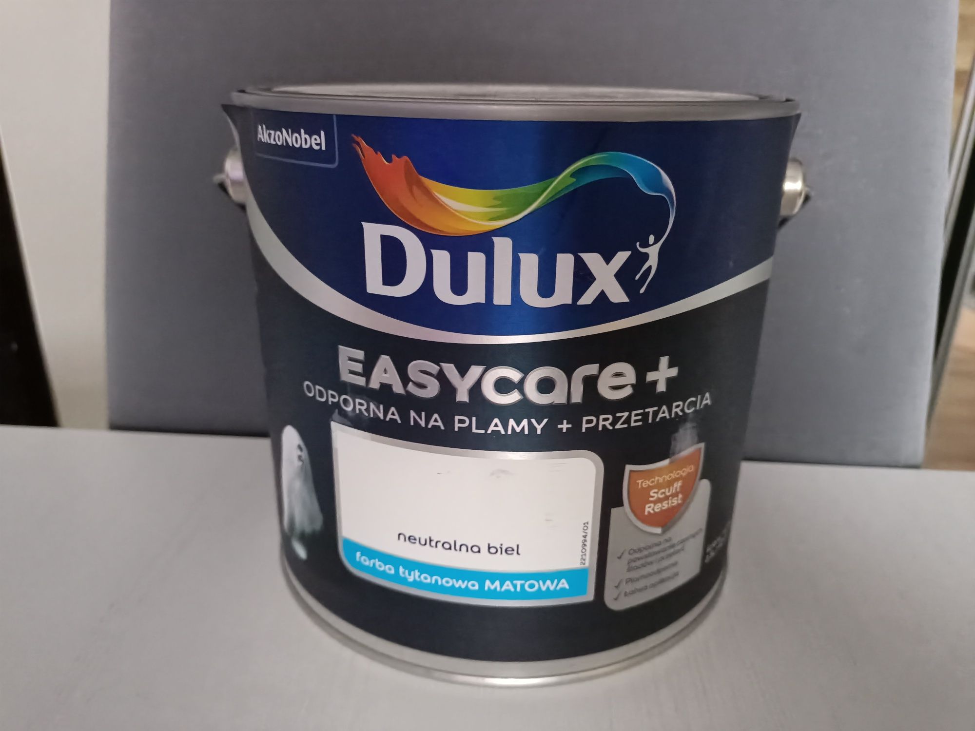 Farba Dulux easycare biała naturalna biel 2.5l