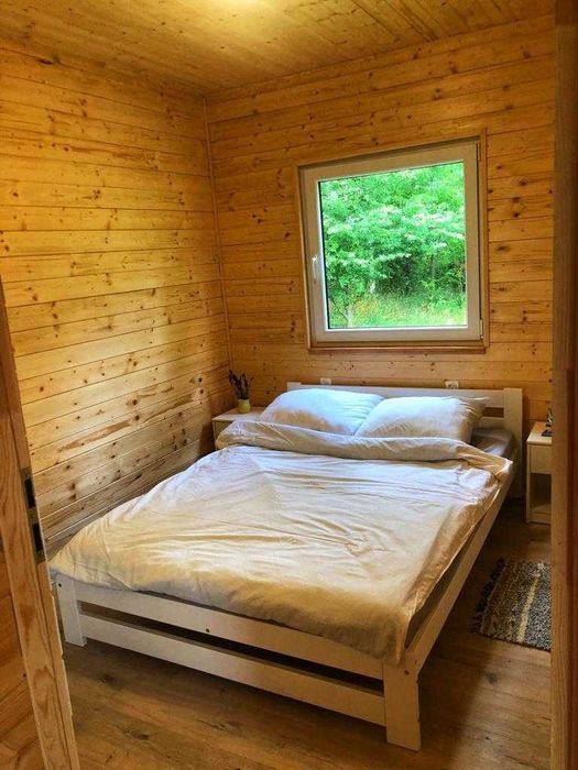 Domek drewniany z tarasem 4-6 osób blisko jeziora