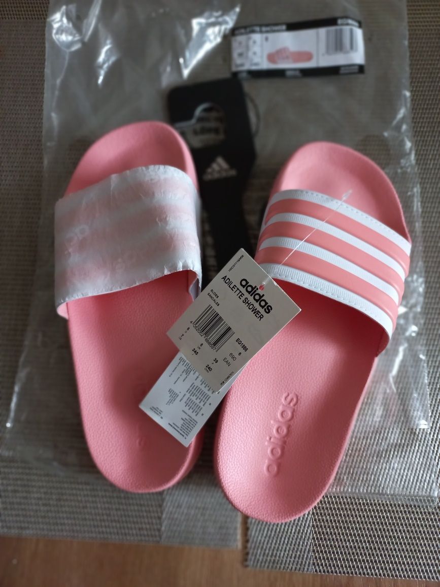 Adidas klapki damskie orginalne rozmiar F 39 -24 cm