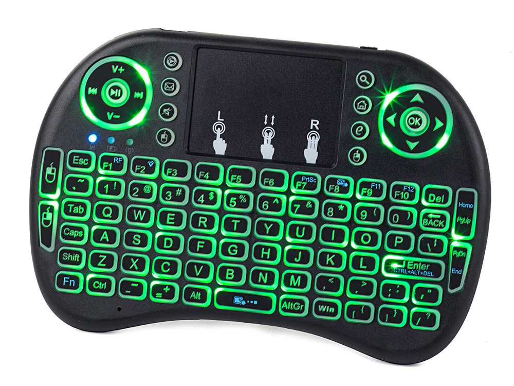 Klawiatura bezprzewodowa MINI podświetlana TV LED