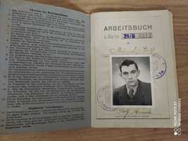 ARBEITSBUCH - stara niemiecka karta pracy + gratisy. Starocie.Dokument