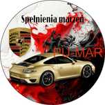 Opłatek na tort Urodziny Porshe Auto Samochód Logo