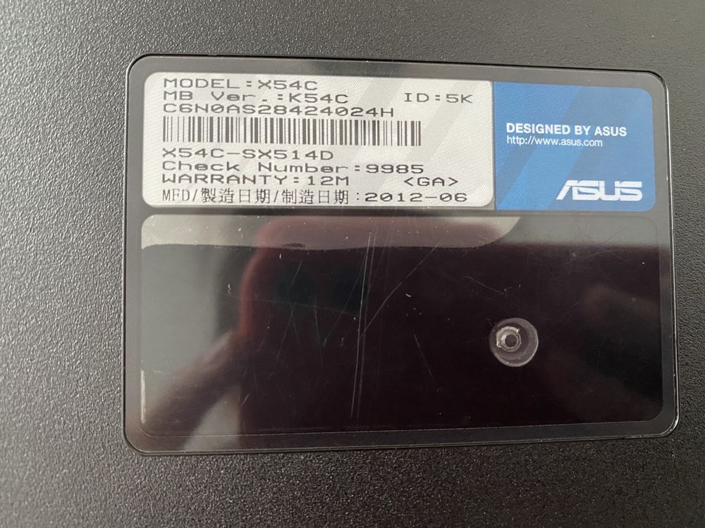 Asus x54c ноутбук